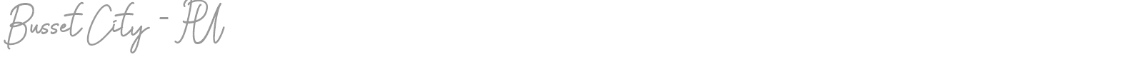 Busset City font preview